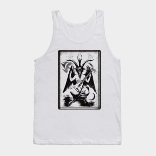 Baphomet arrow guitar white transparent Tank Top